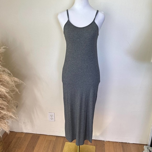 Skin Organic Cotton Slip Dress Dark Gray Size 0 - Picture 6 of 11